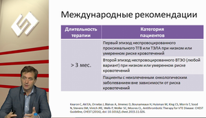 На что ориентироваться при выборе оптимальной антикоагулянтной терапии венозных тромбозов и ТЭЛА?